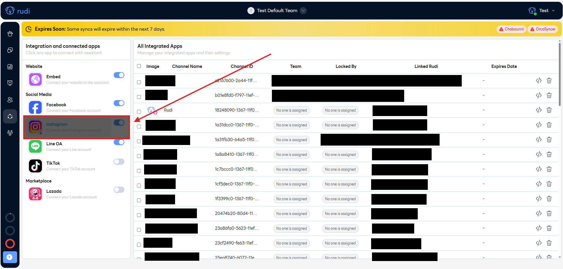 Click Instagram Integration