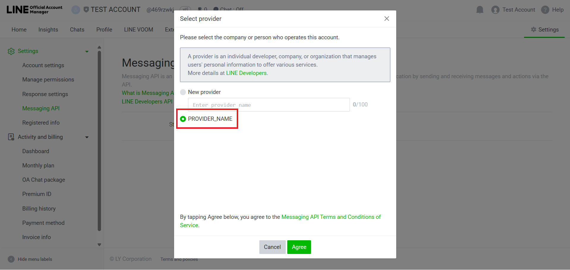 Create Messaging API