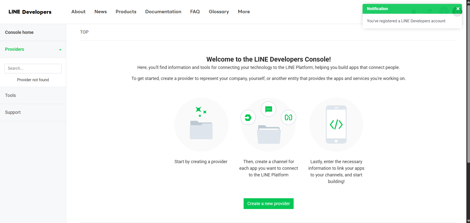 Create A New Provider
