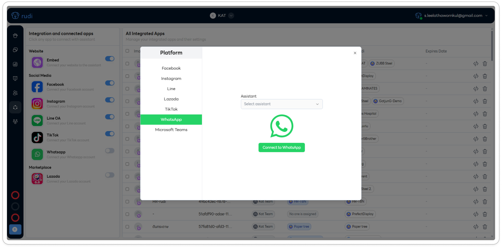 Select WhatsApp Platform